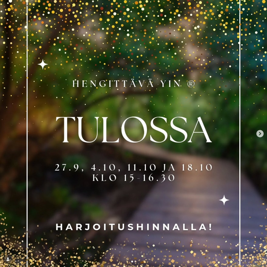 Hengittävä Yin -tunnit tulossa
